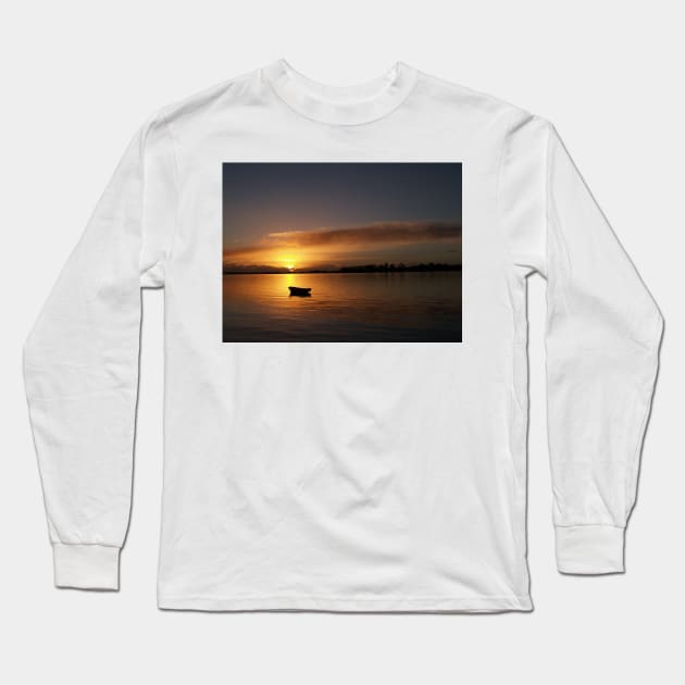 Dramatic sunrise over Tauranga Harbour. Long Sleeve T-Shirt by brians101